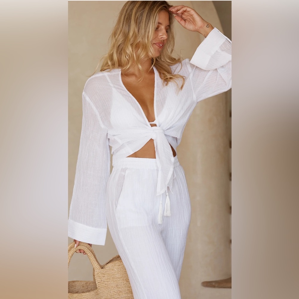 Monday Swimwear Cover Up Set Linen - Clay